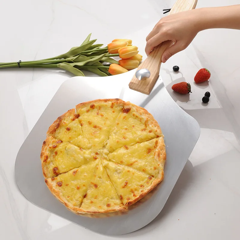 

Large Aluminum Pizza Shovel Peel With Long Handle Accessorie Pizza Paddle Spatula Foldable Nonstick Round Pan Baking Turner