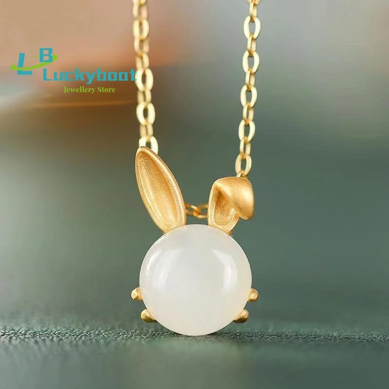 Независимая конструкция необычная женская подвеска из натурального нефрита