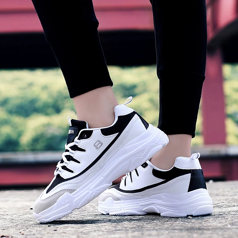 Couple Breathable Comfortable Casual Sneakers Adult Teenagers Outdoor Running Shoes Walking Shoes School Sports Shoes 35-44