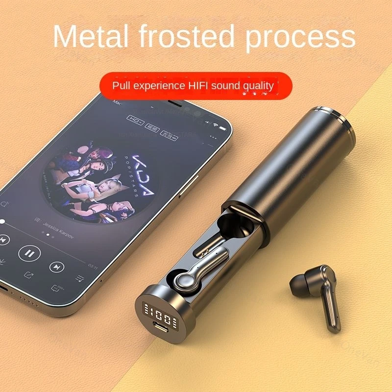 

Classic Pull-out Wireless Bluetooth Headset business Metallic Earphone bluetooth 5.0 Bluetooth Binaural in-Ear TWS Touch Gift