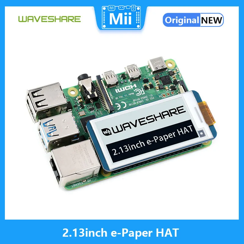 Raspberry Pi 2 13-дюймовая шляпа для электронной бумаги Waveshare дисплей E-Ink разрешение 250x122