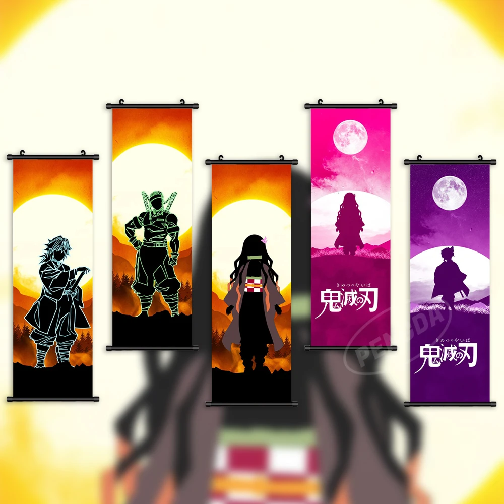 

HD Wall Art Demon Slayer Canvas Pictures Agatsuma Zenitsu Painting Print Kamado Nezuko Poster Anime Hanging Scrolls Home Decor