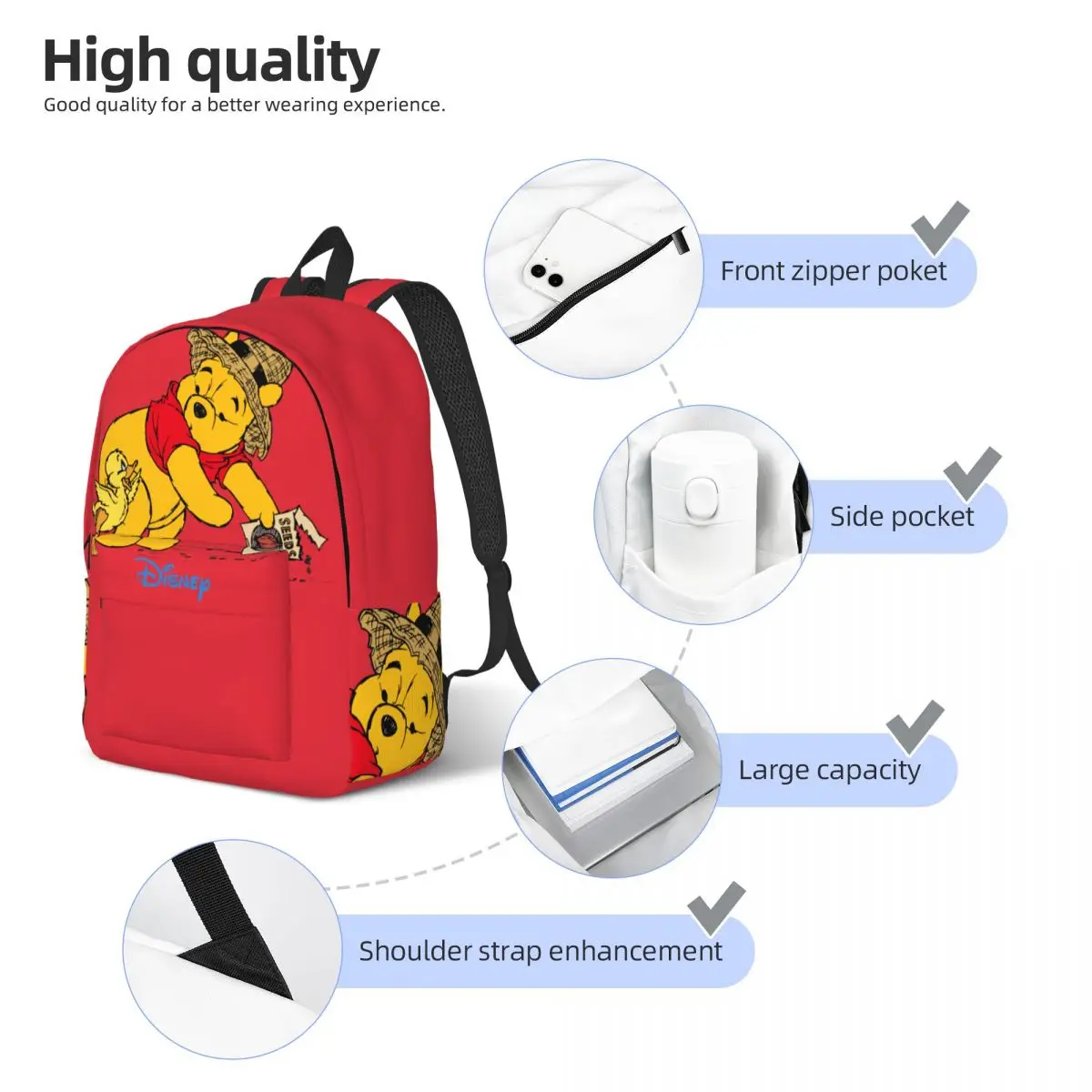 Сумочка Remade Rotten помидоры ферма Ретро моющийся Дисней Винни Пух для женщин