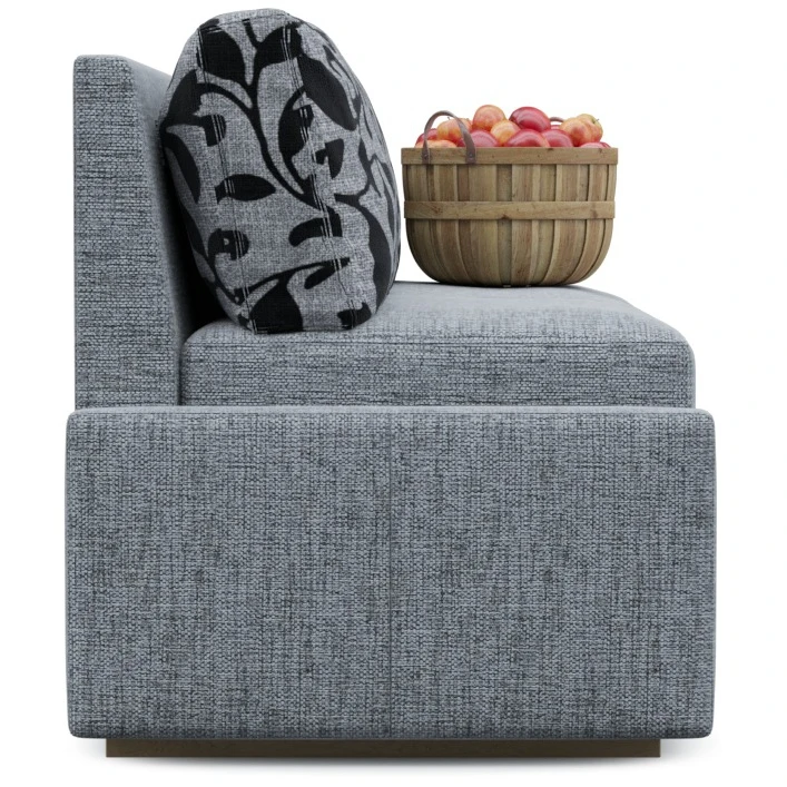 Диван кухонный Смартикул Малье Флауэрс со спальным местом серая рогожка | Мебель