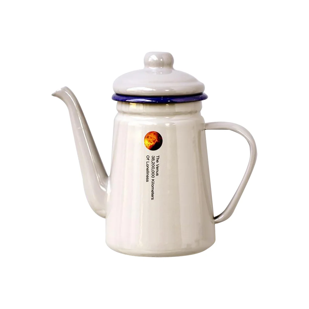 

Enamel Water Kettle Decorative Tea Pot Pour-Over Coffee Pot Oil Container