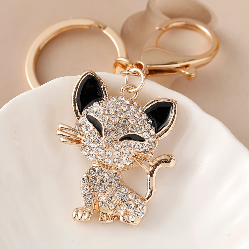 Милый домашний кот брелок для ключей сумка кулон автомобильный подарки