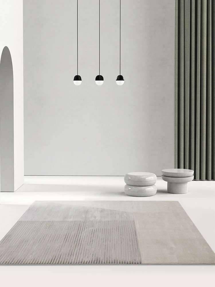 

Light Luxury Carpet Designers Recommend Morandi Color Living Room Bedroom Floor Mat Cream Abstract Simple Non-Slip