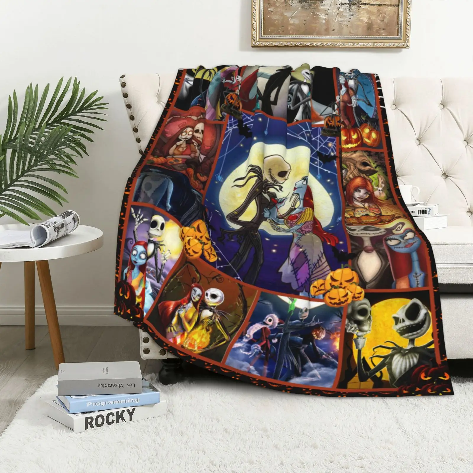 

Одеяло для пикника «Кошмар перед Рождеством в темноте»