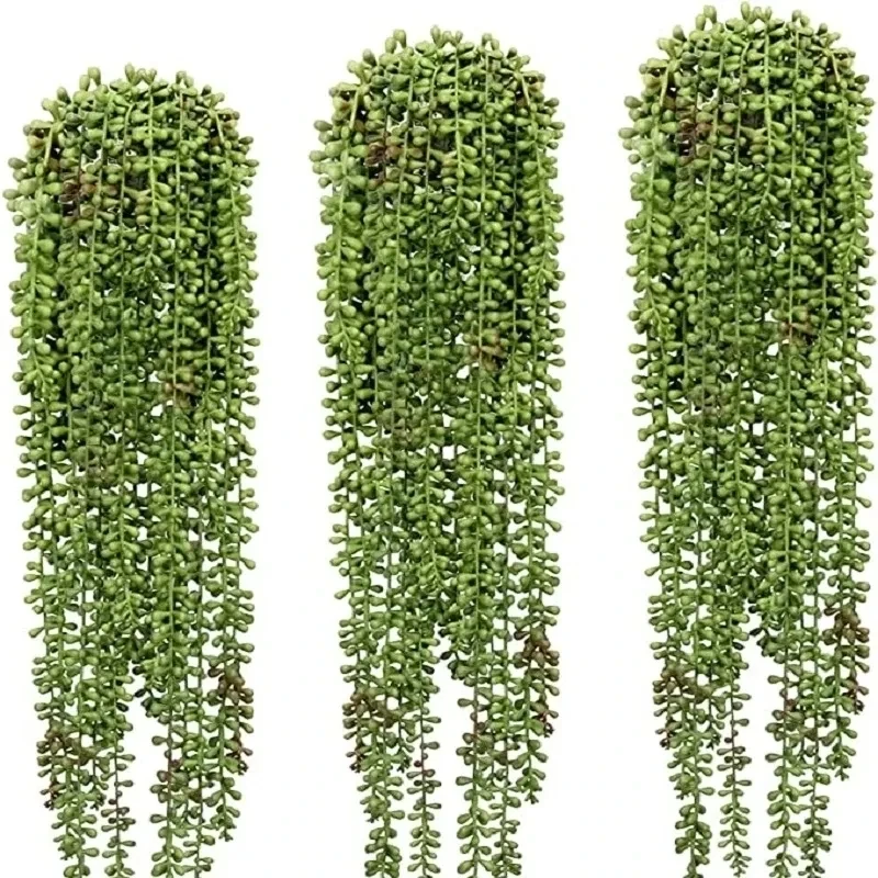 

Hanging Artificial Plants Ivy Green Leaves Garland Grape Without Pot Fake Plant Wedding Wall Garden Christmas Home Decoration