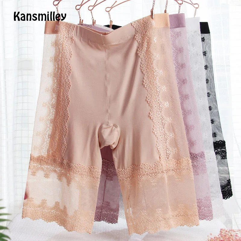 

Women's Shorts Under The Skirt Seamless Shorts Large Size Lace Modal Prevent Exposure High Waist Safety Pants Plus Size Women