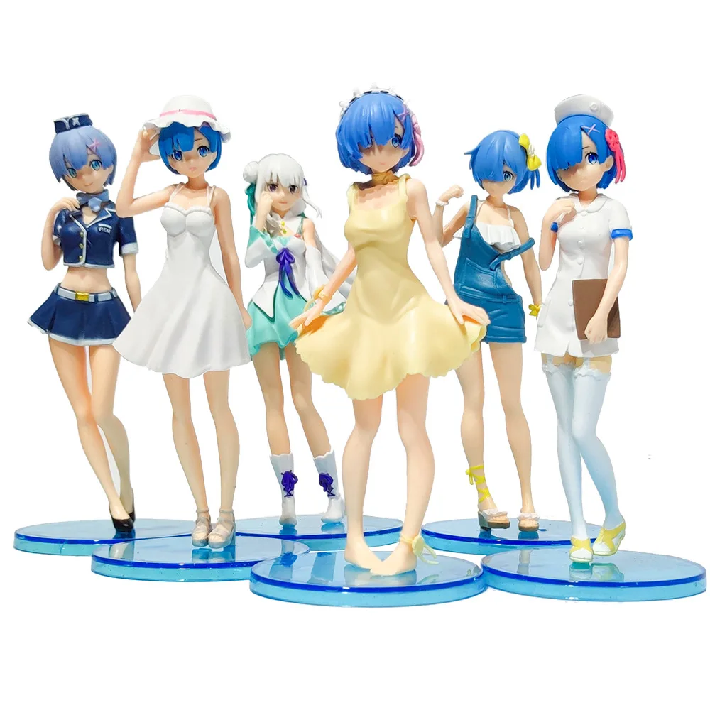 

17cm Re Zero Starting Life in Another World Ram Rem PVC Action Figure Anime Sexy Girl Figure Model Toys Doll Gift Random 1pcs