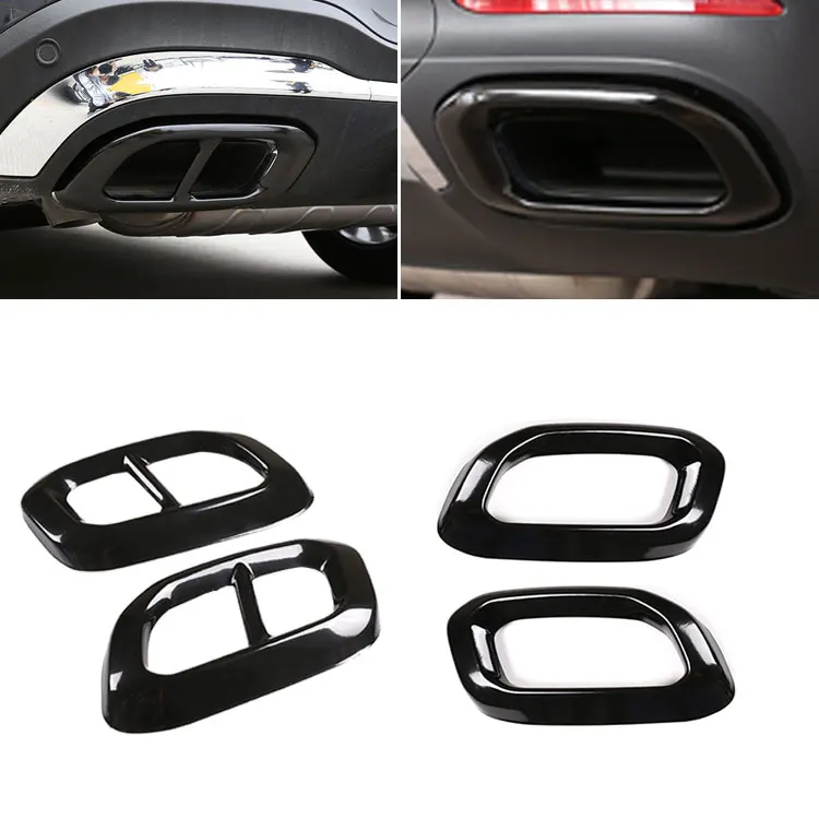 

For Mercedes Benz GLE350 GLE450 GLC GLS W167 X253 X167 2020 Car Rear Exhaust Tail Muffler Pipe End Output Cover Protective Trim
