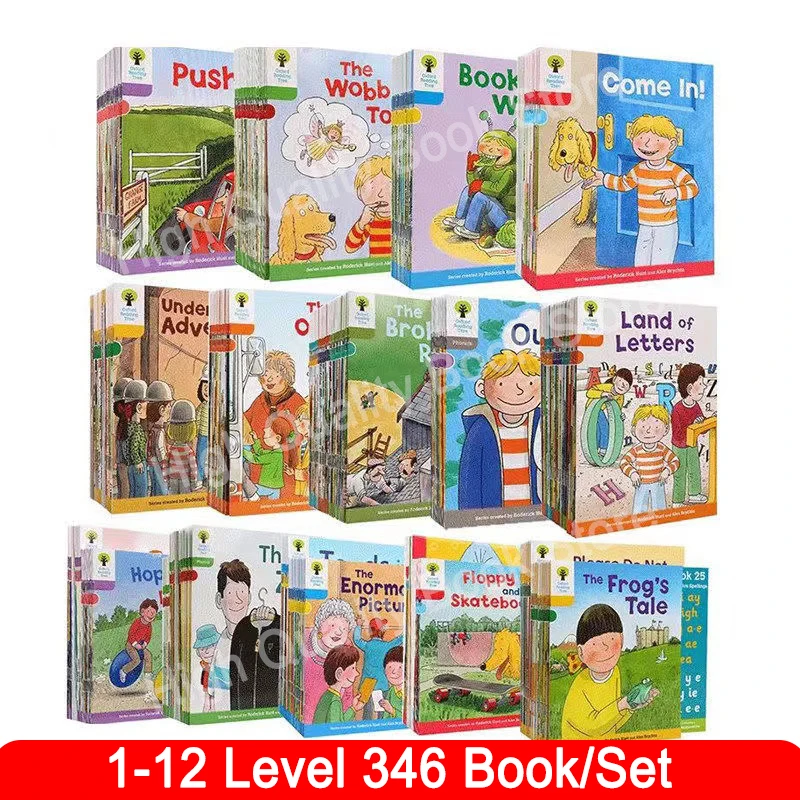 1 Set 346 Books Oxford Reading Tree Level 1-12 Extended Reading English Learning Children Picture Book Phonics Exercise Age 6-10 enlarge