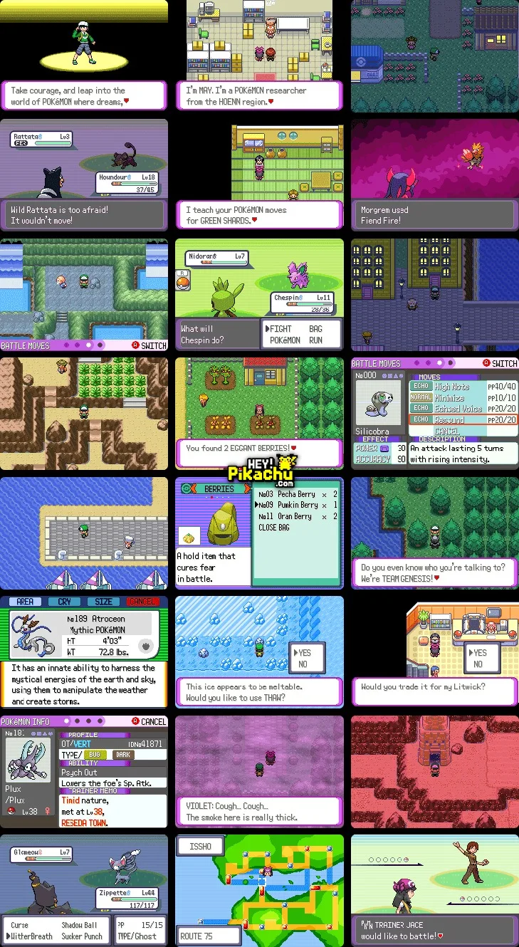 GBA Покемон Турмалин версия английская игровая Карта