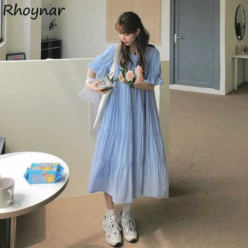 

Платье женское с коротким рукавом, элегантная Милая простая летняя крутая одежда в Корейском стиле, универсальная Студенческая одежда с кр...