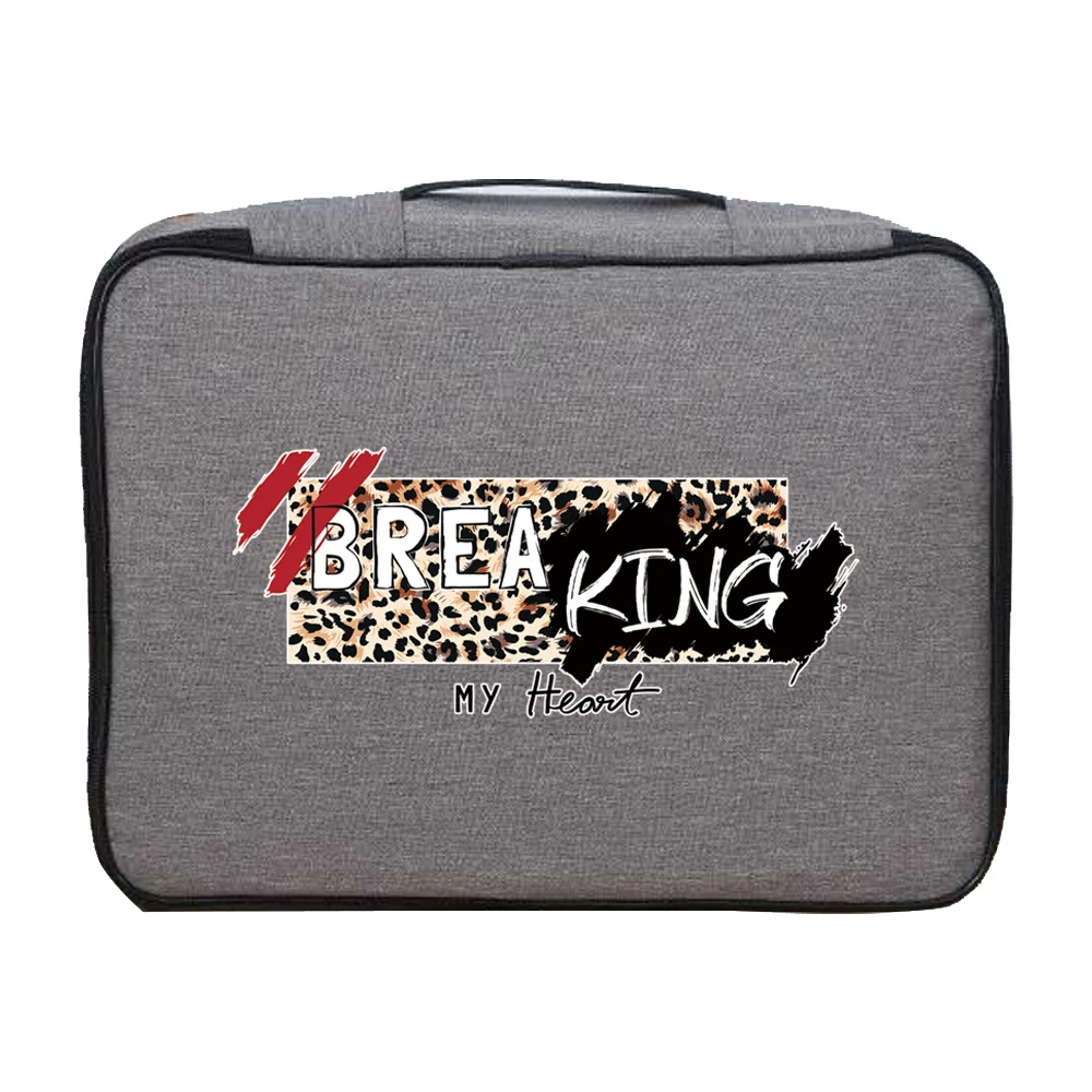 Organizer Case Handbag Men Women Travel Storage Bag Credentials Credit Card File Holder Leopard Series Waterproof Documents Bags
