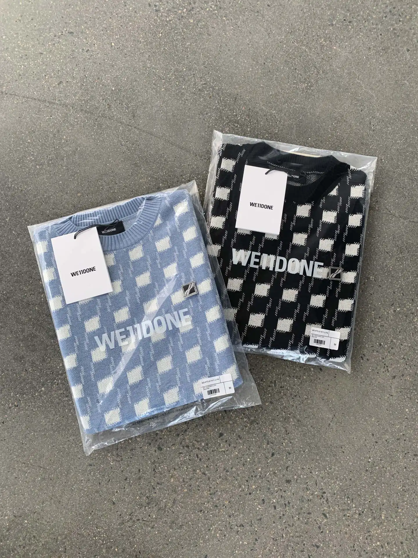 

1:1 Version We11done Plaid Sweater Vest Men Women Couple 100% Wool Pullover Vest Hip Hop High Street Casual Oversize Vest