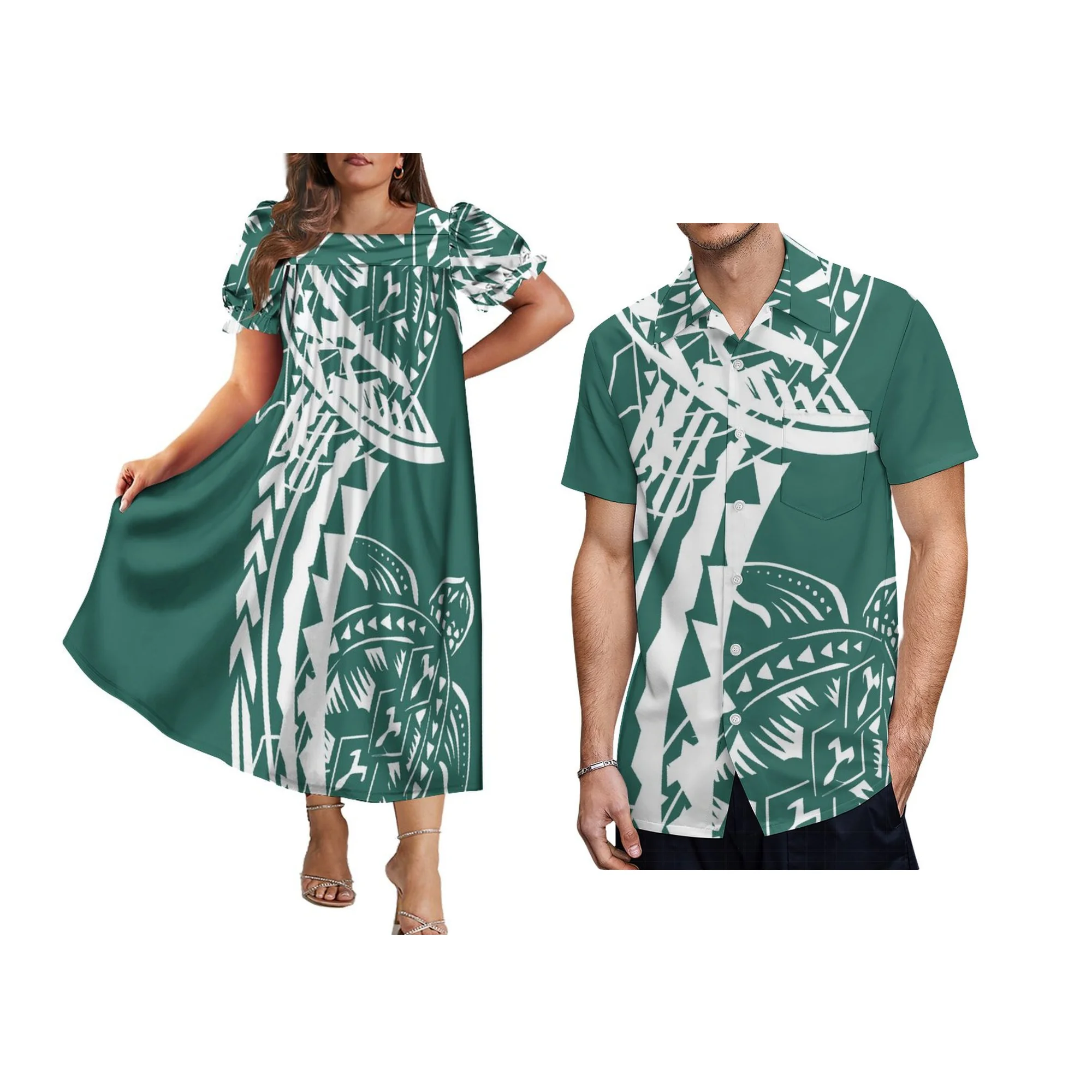 Женское платье больших размеров с квадратным вырезом Pufy Pacific Island $19.90 Цена shown