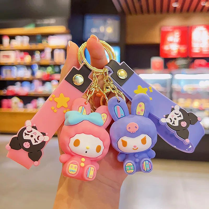 

Kawaii Sanrio My Melody Cinnamoroll Kuromi мультфильм аниме творческая кукла брелок милая девушка кукла подвеска подарок для девочек