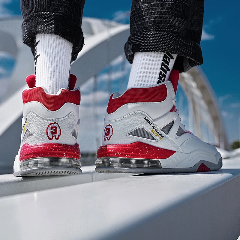 High Street Style Basketball Shoes Men Air Cushion Basket Shoes Brand Design Sneakers Men High Quality Original Basket Homme