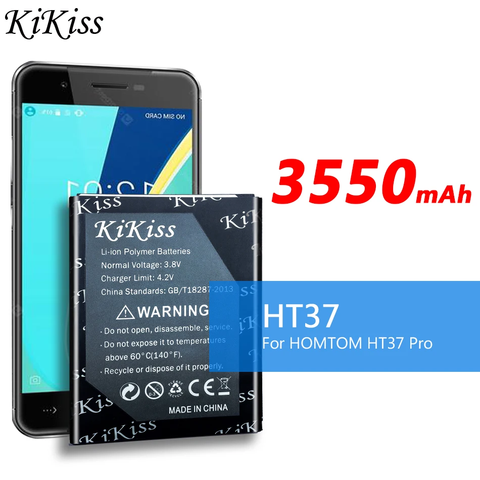 

100% Оригинальный аккумулятор Kikiss для Φ HT37 Pro HT37PRO, запасные батареи большой емкости для смартфона HOMTOM HT37