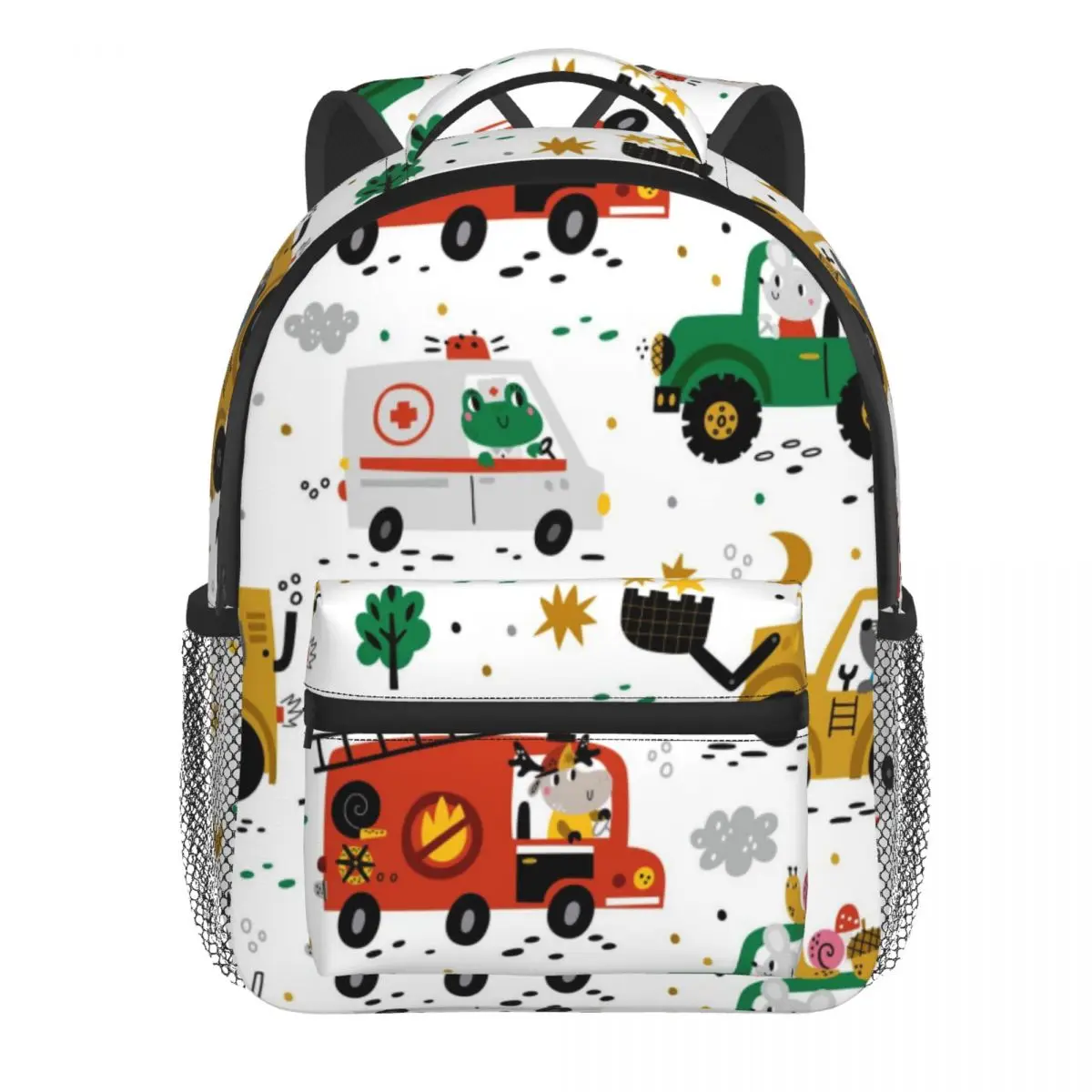 2022 Children Backpack Toddler Kids School Bag Cute Forest Animals In Funny Cartoon Cars Kindergarten Bag for Girl Boys