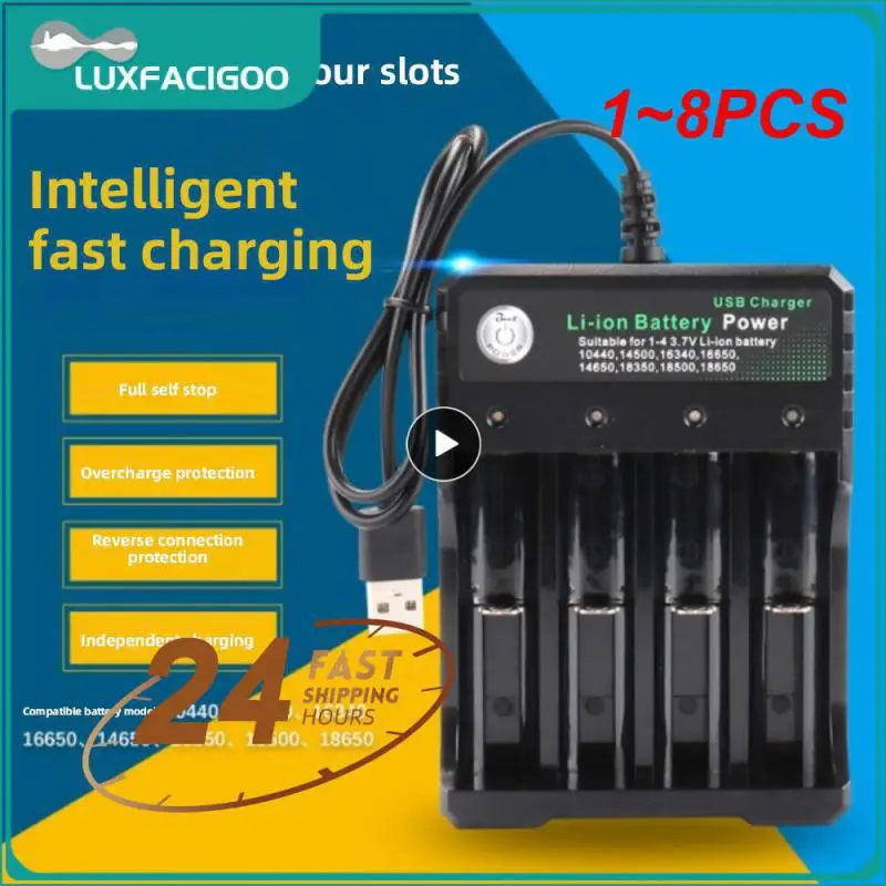 

1~8PCS True Capacity 3.7V 18650 Battery Charger Power adapter for W-iFi Doorbell Video Door Phone Video Intercom WIFI Doorbell