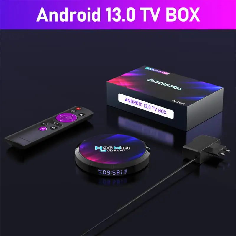 

H96 MAX Android 13 TV BOX RK3528 64GB 32GB 16GB 2.4G 5G WIFI 6 BT 5.0 Global Media Player Set Top Receiver 9