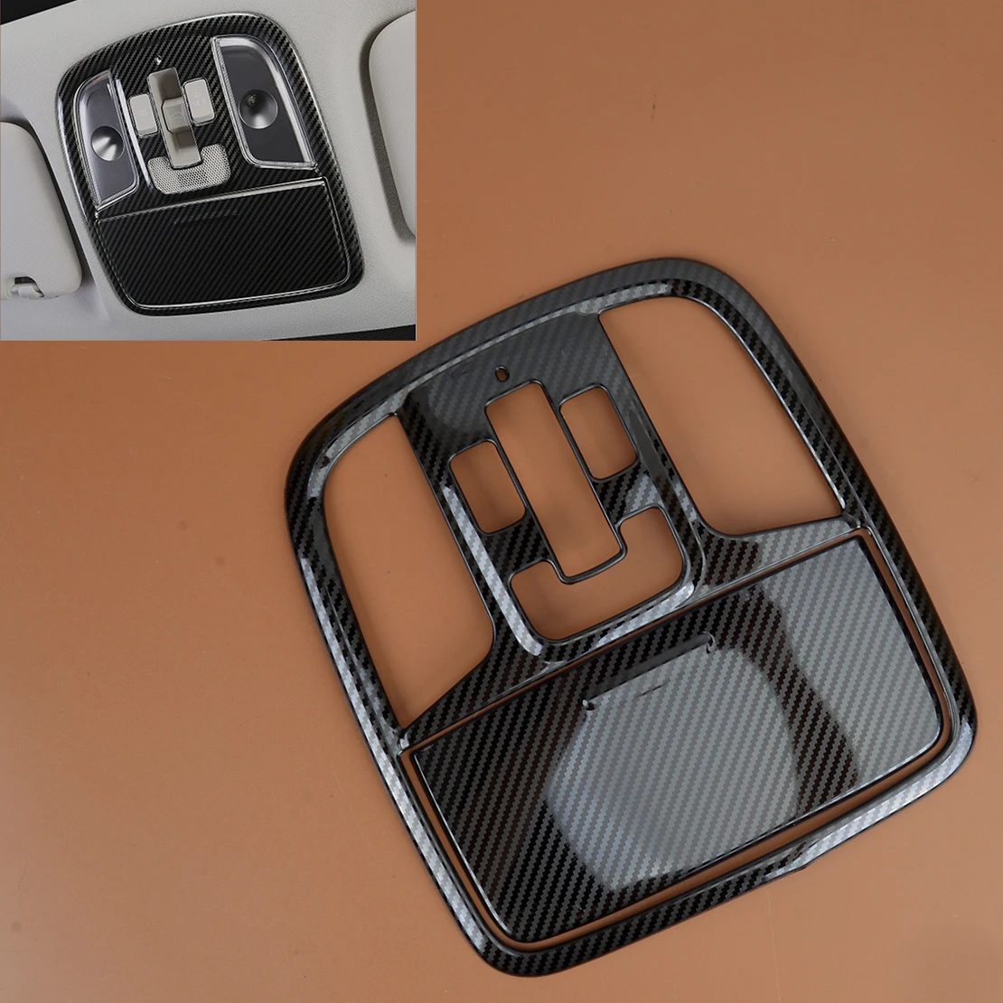 

Насадка на крышу лампы для чтения из нержавеющей стали в стиле углеродного волокна, отделка, подходит для Kia Stinger GT 2018 2019 2020 2021 2022