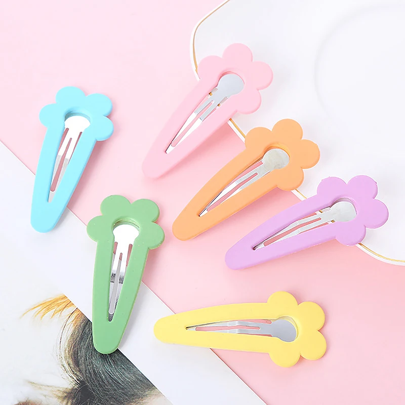 

10Pcs/set Children Hair Clips Flower BB Clip Bangs Clip Ins Side Clip Hollowed Out Children Hair Accessories Hair Styling Tool