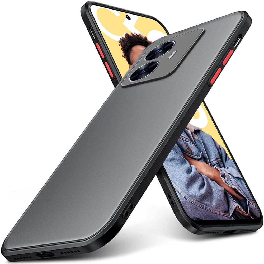 Realmi C55 чехол противоударный матовый Силиконовый чехол для телефона Realme C55 C 55 55C 4G RMX3710 жесткая задняя крышка бампер