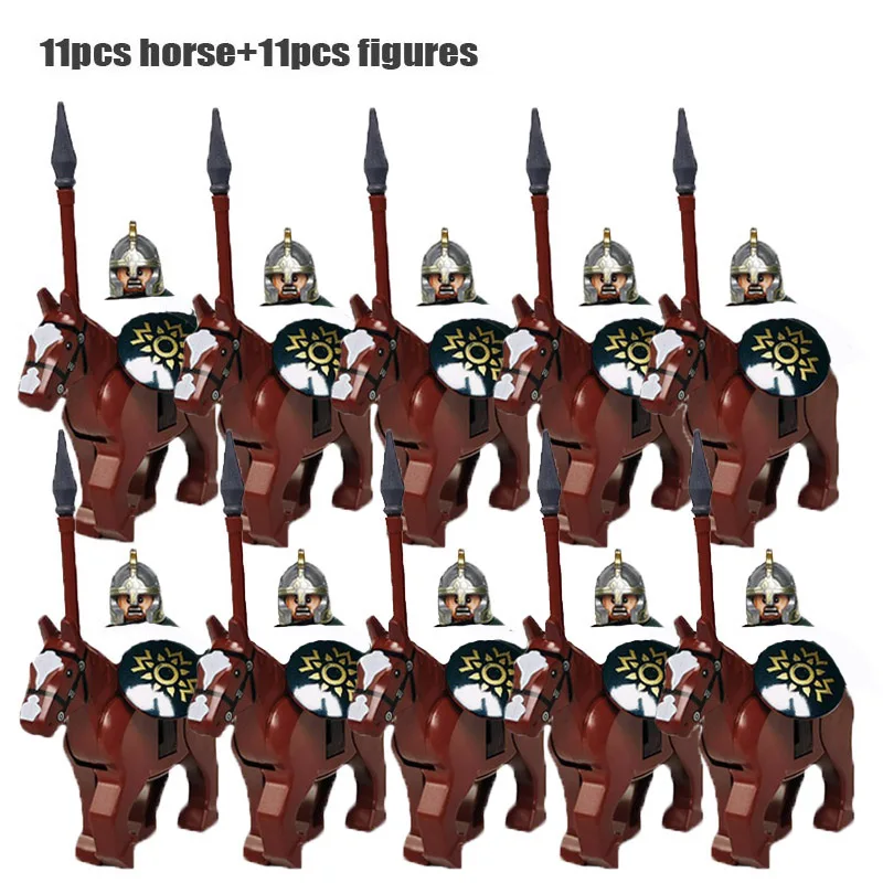 10 компл./лот замок Королевство кольца Саурон драконы рыцари битва армия