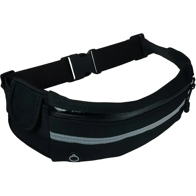 

1pc Men's Casual Adjustable Nylon Sports Waist Bag For Outdoor Travel Fitness Running Hiking
