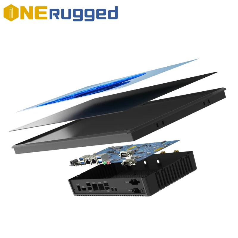 Фото Промышленный сенсорный ПК ONERugged P15A, моноблок с сенсорным экраном, IP65, настенный, безвентиляторный №3
