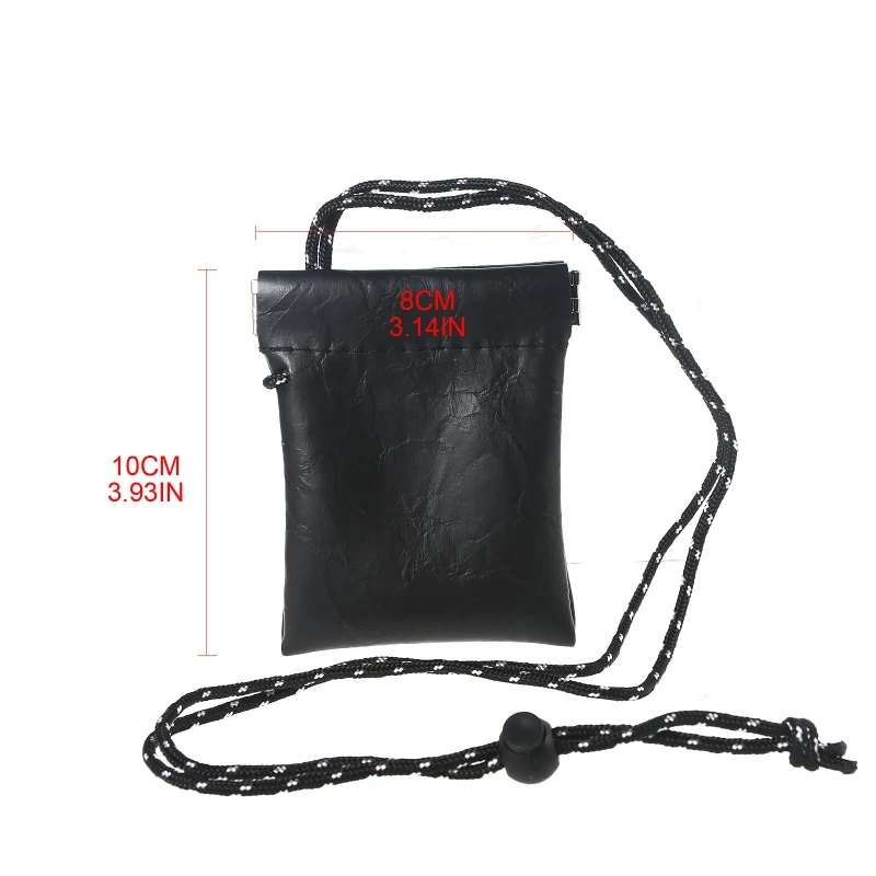 

Women Hanging Neck Earphone Key Case Coin Small Storage Wallet PU Leather Purse