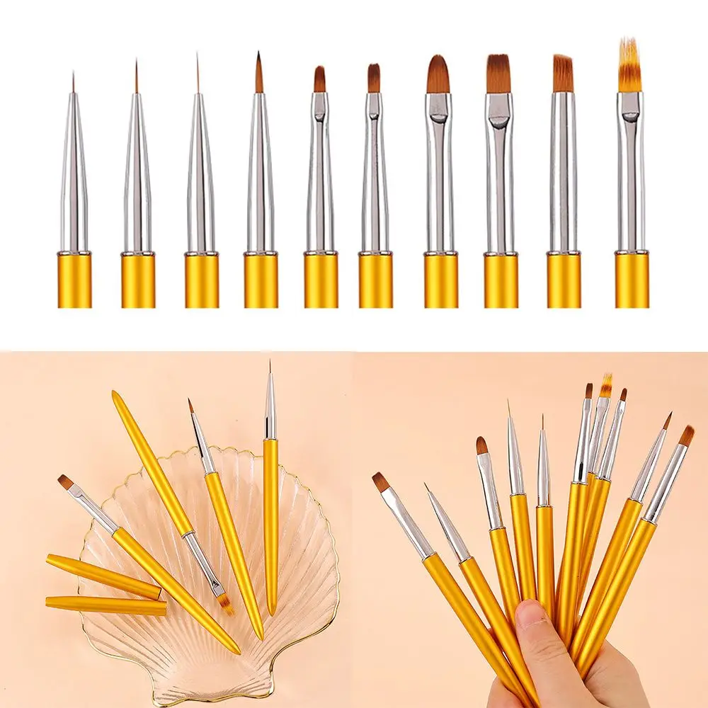 

Ручка Акриловая жидкая пудра для наращивания геля искусственная Кисть для ногтей резьба Гелевая Кисть ручка для рисования маникюрная Геле...