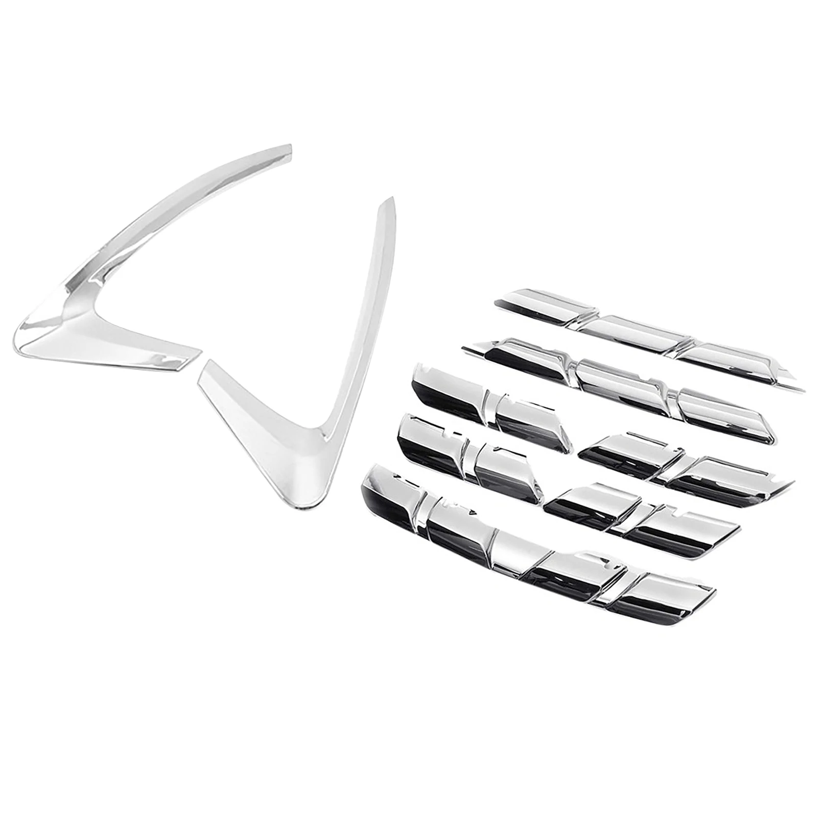 Автомобильная Хромированная передняя сетчатая крышка бампера отделочная полоса