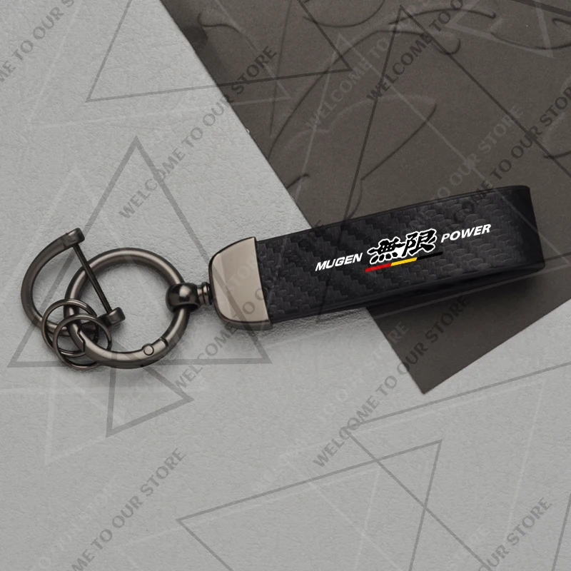 

Новый классический автомобильный брелок с логотипом Mugen Honda Accord Civic CRV Crosstour HRV City из углеродного волокна, держатель для ключей, автомобильные аксессуары