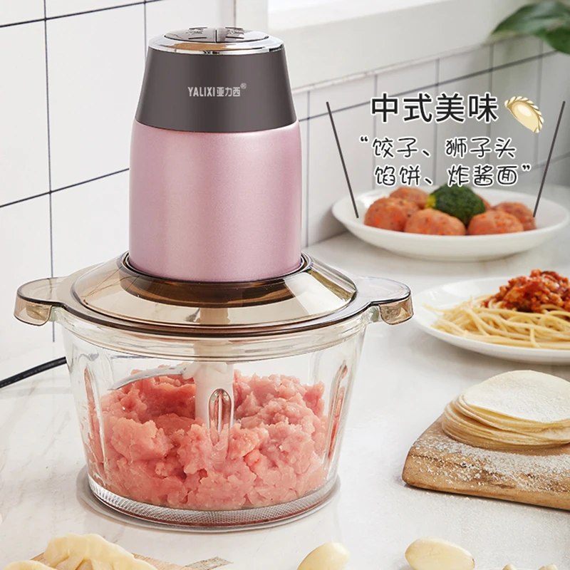 

Food Crusher Processor Meat Grinder Electric Manual Mincer Yam Pounding Machine Portable Grinder Processador Kitchen Gadget