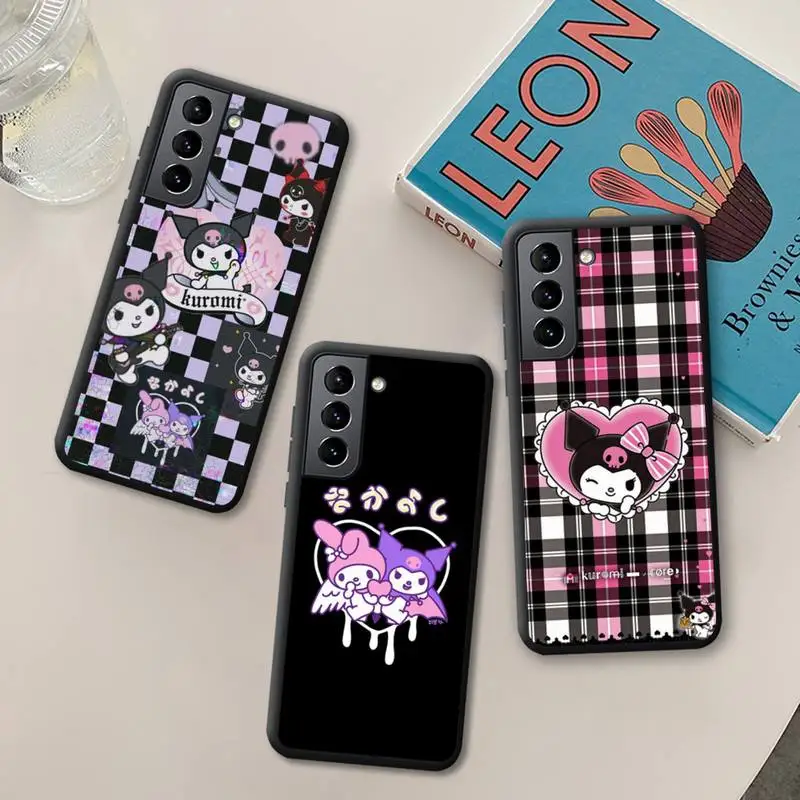 

Cute Cartoon Kuromi Rabbit Phone Case Silicone Soft for Samsung Galaxy S21 Ultra S20 FE M11 S8 S9 Plus S10 5G lite 2020