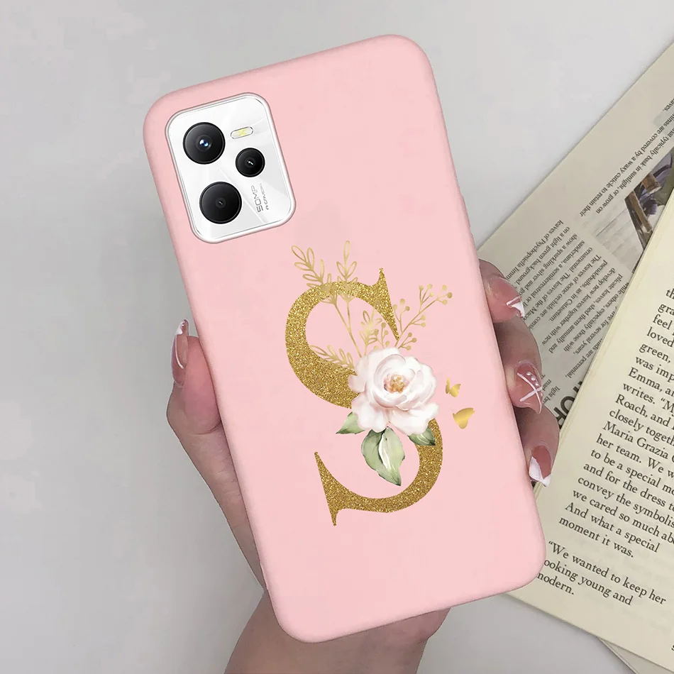 Чехол с милыми надписями для Realme C35 чехол RMX3511 2022 розовый черный силиконовый