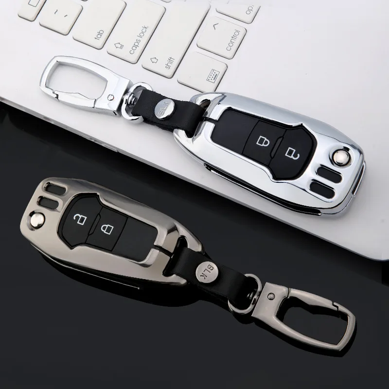 

Zinc Alloy Protection Decoration Car Key Case Cover Auto Key Shell For Ford Escort Mondeo Everest Ranger Fusion Accessories