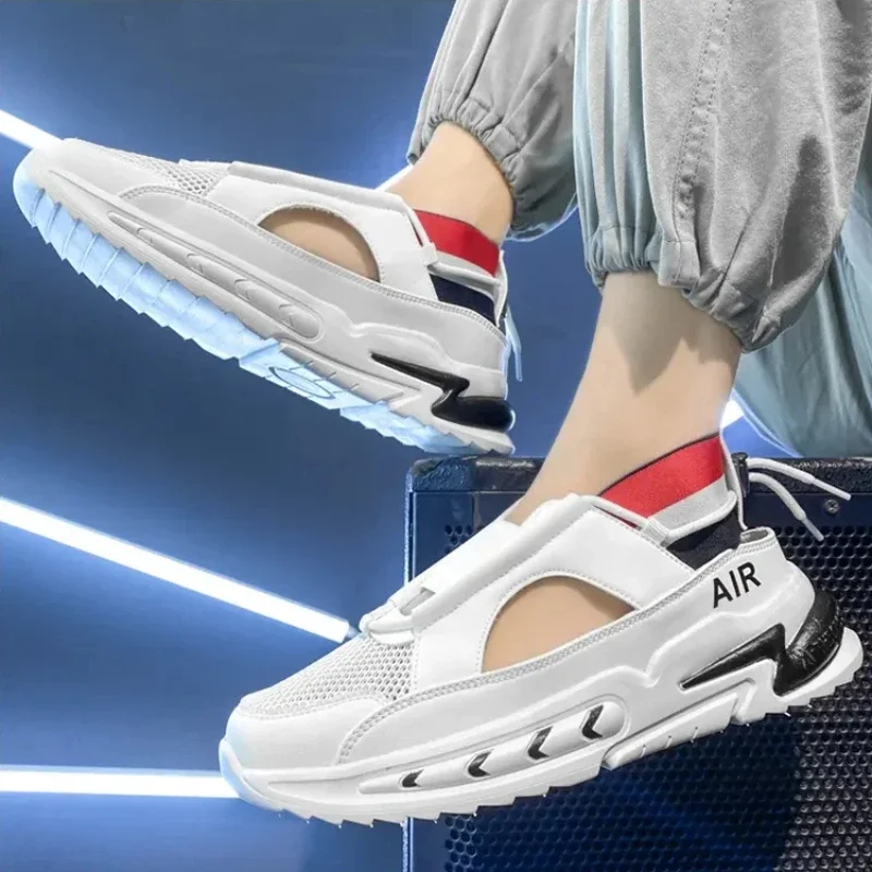 Сандалии мужские уличные водонепроницаемые повседневные босоножки с эффектом