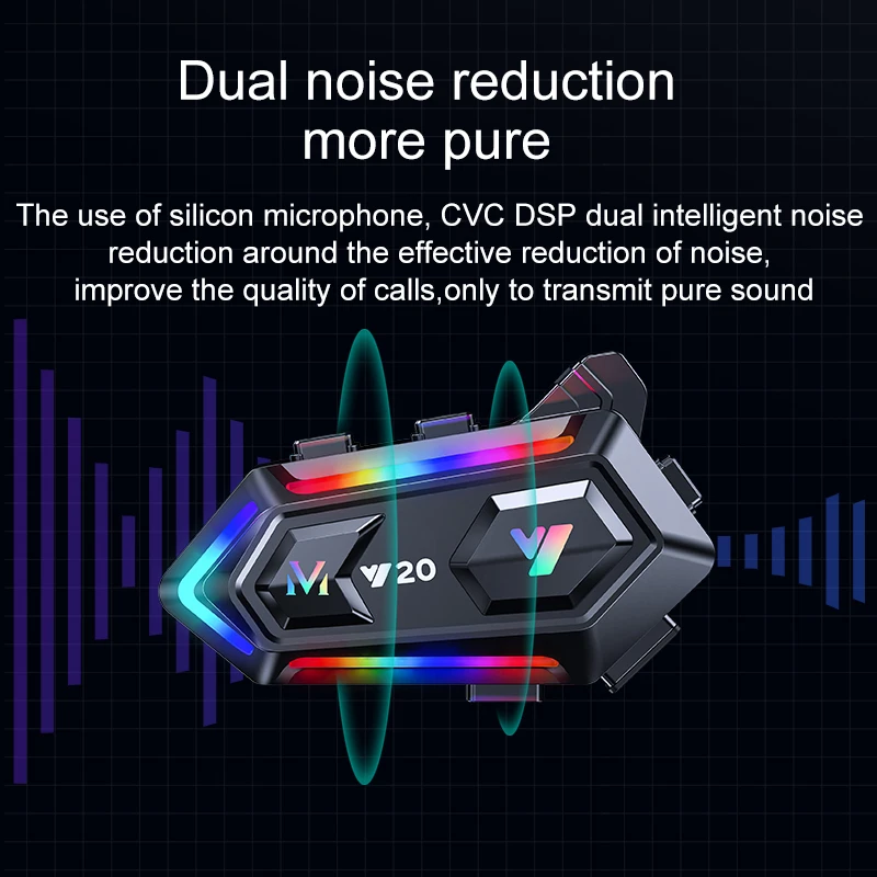 RGB красочные огни мотоциклетный шлем гарнитура Bluetooth 5 3 1000 мАч шумоподавление