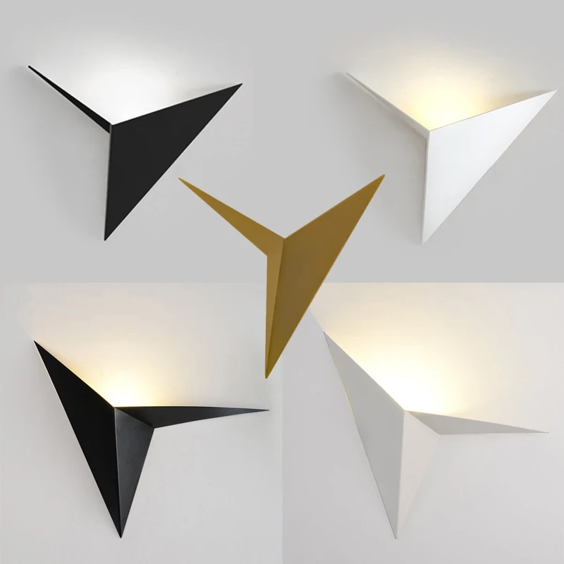 Modern minimalist triangle shape LED Wall Lamps Nordic style Indoor Wall Lamps Living Room Light 3W 5W AC85-265V Simple Lighting