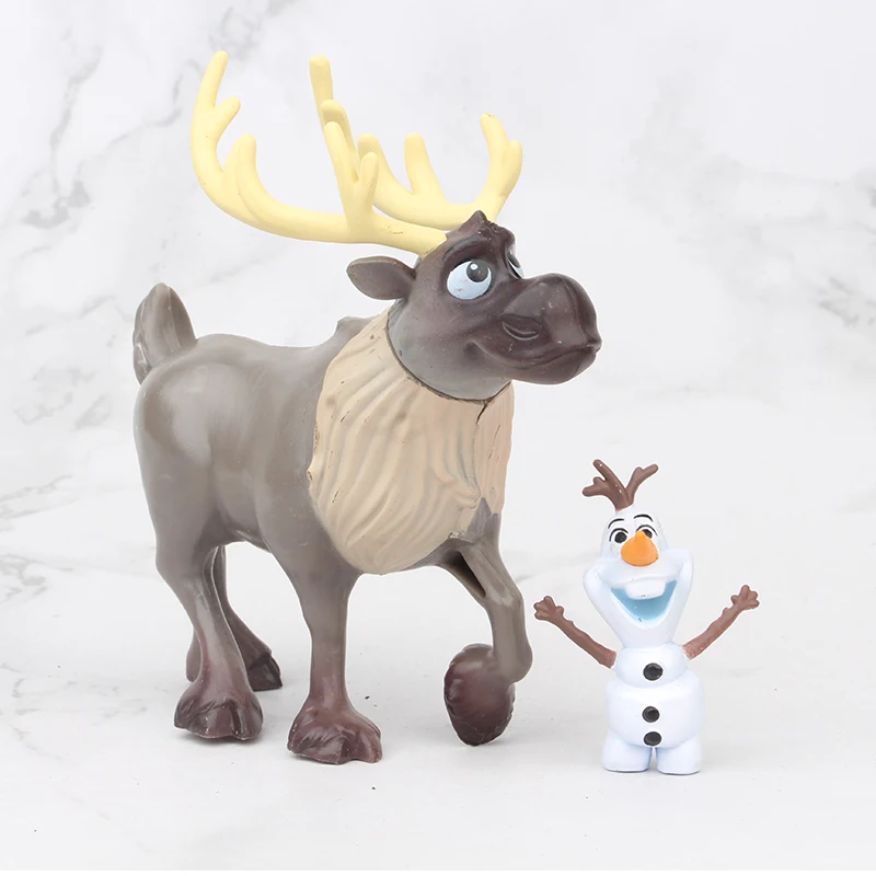 disney Frozen 2 Queen elsa  Princess Anna Snow Action  Toy Figures set Water Horse Reindeer Doll Decoration Hand Toy kids gift images - 6
