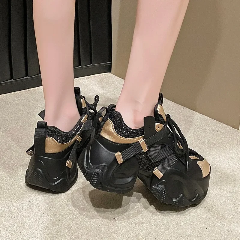 Кроссовки женские на толстой подошве Вулканизированная подошва повседневная