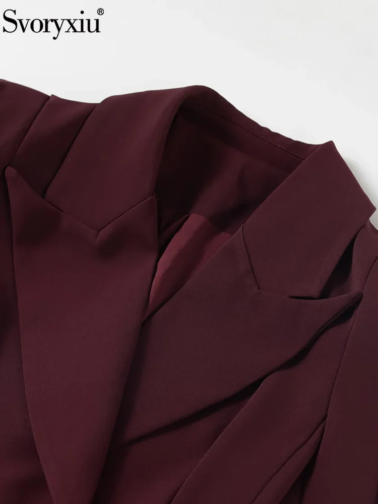 Svoryxiu модное подиумное осеннее коричневое винтажное длинное стильное пальто