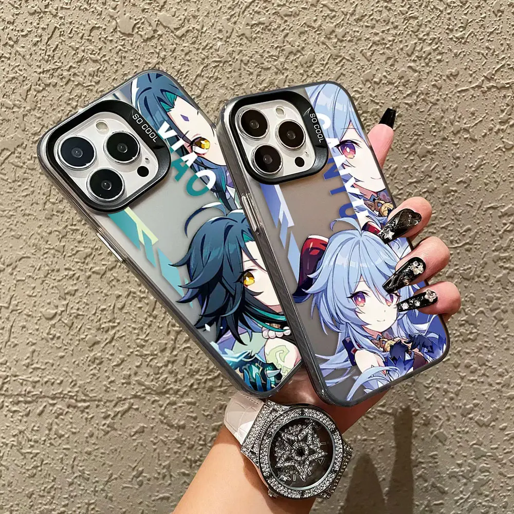 Чехол для телефона Hot Game Genshin Impact Girls Apple iPhone 16 14 15 11 12 13 Pro Max PLUS матовый жесткий
