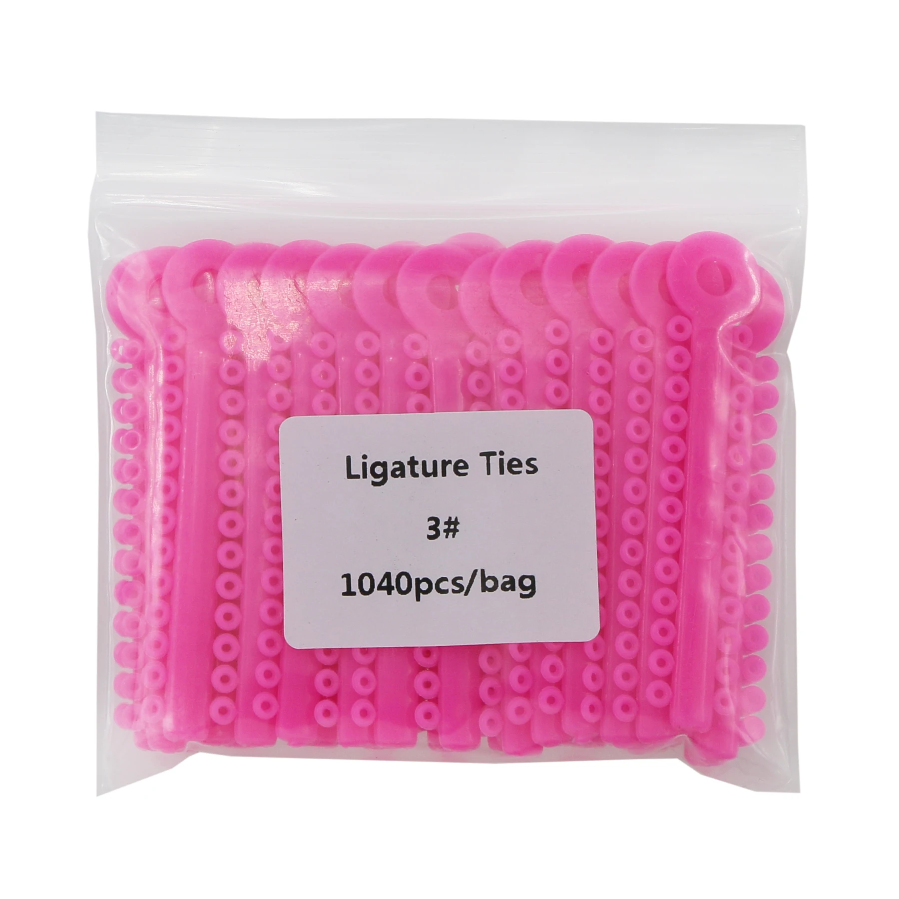 

1040Pcs/Pack Dental Orthodontic Elastic Rubber Bands Ligature Ties Pink Color 1040-3# 49 Colors For Choose